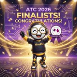 Stuart the HivePix bee celebrating the ATC 2026 finalist announcement